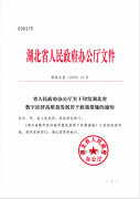 湖北(běi)省人民政府辦公廳關于印發湖北(běi)省數字經濟高質量發展若幹政策措施的通知(zhī)